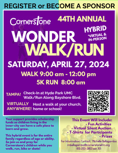 Cornerstone's 44th Annual Wonder Walk/run Logo